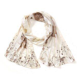 SERRV International Parchment Pressed Leaf Silk Scarf